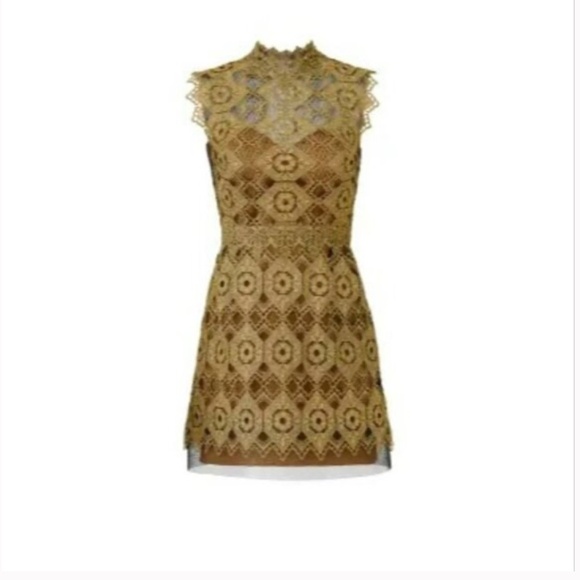 Catherine Deane Kate Dress Lave Antique Gold US 2 - Picture 3 of 17